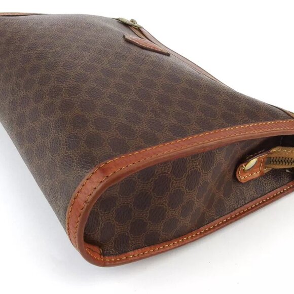 CELINE clutch bag macadam beige PVC ?~ leather Authentic used T19067 - Picture 3 of 9